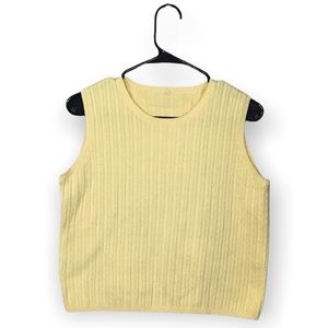 Unbranded yellow knit sweater vest
